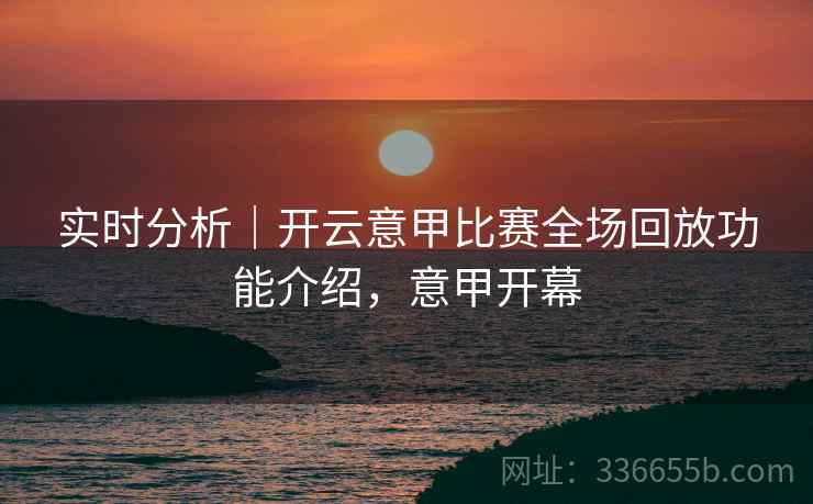 实时分析｜开云意甲比赛全场回放功能介绍，意甲开幕
