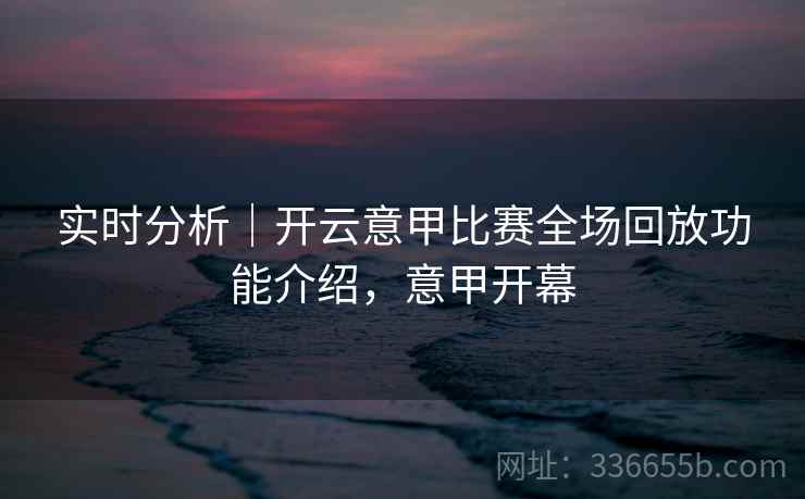 实时分析｜开云意甲比赛全场回放功能介绍，意甲开幕