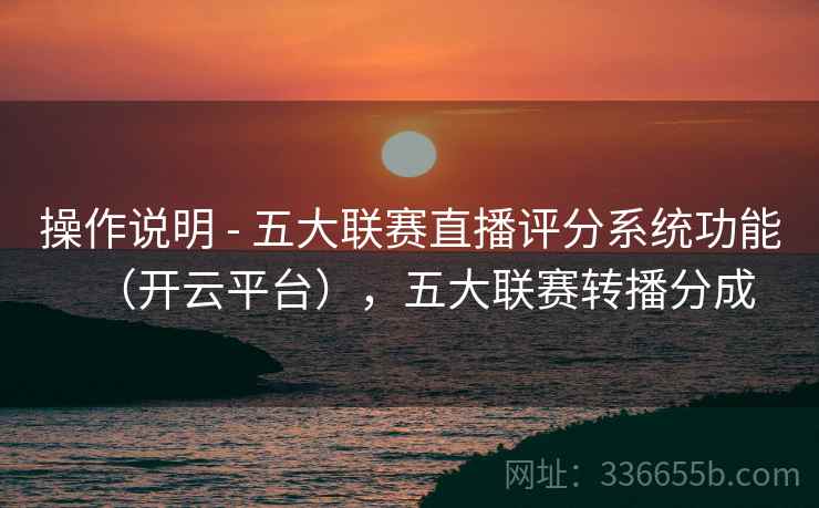 操作说明 - 五大联赛直播评分系统功能（开云平台），五大联赛转播分成